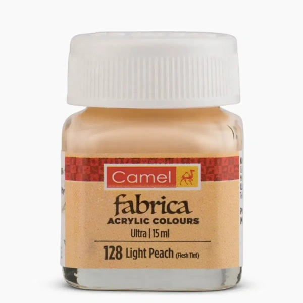 Camel Fabric Colour ( 128 Light Peach  ) 15 ml 10 Pieces