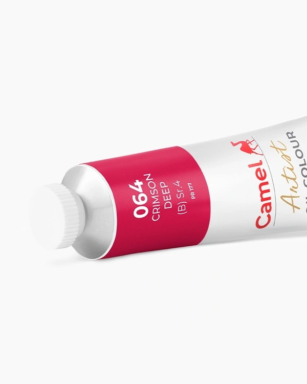 Camel Artist Oil Colours Individual tube of Crimson Deep in 40 ml