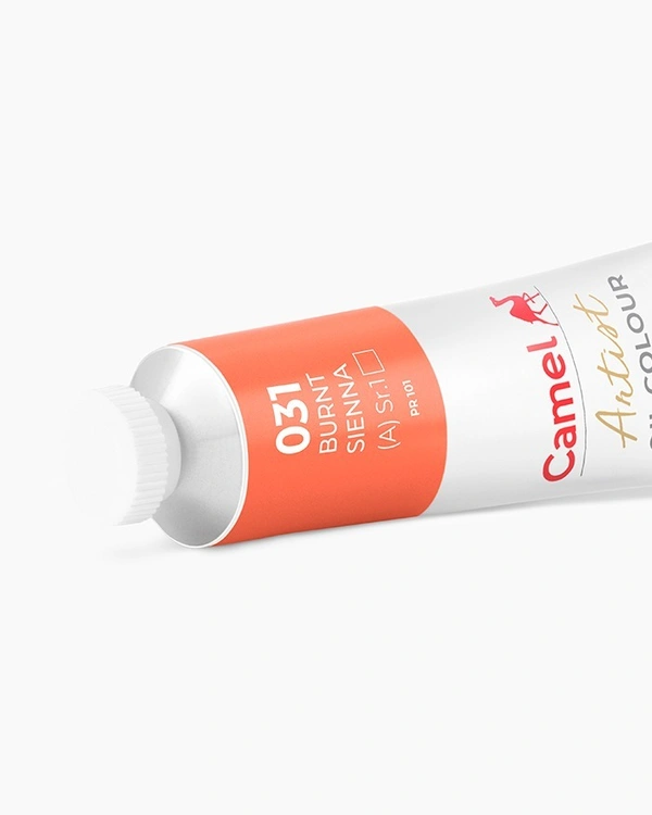 Camel Artist Oil Colours Individual tube of Burnt Sienna in 40 ml