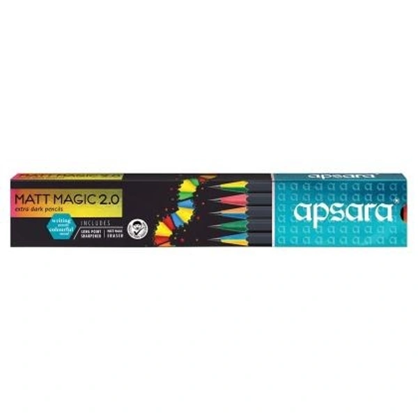 Apsara Matt Magic 2.0 Extra Dark Pencils (Pack of 10)