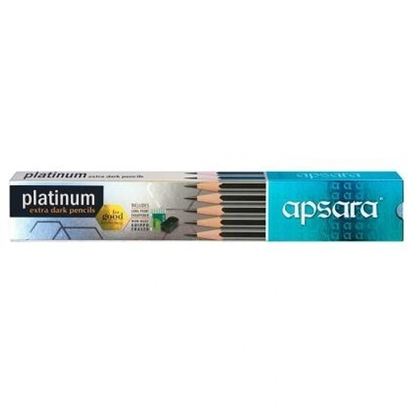 Apsara Platinum Extra Dark Pencil (Pack of 10)