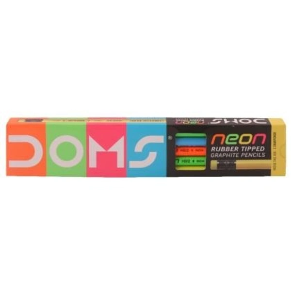 Doms Neon Rubber Tipped Pencils (Pack of 10)