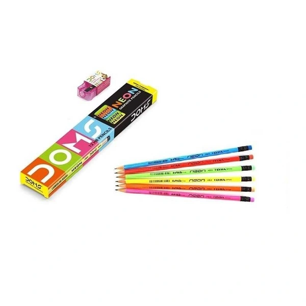 Doms Neon Rubber Tipped Graphite Pencil 1 Piece