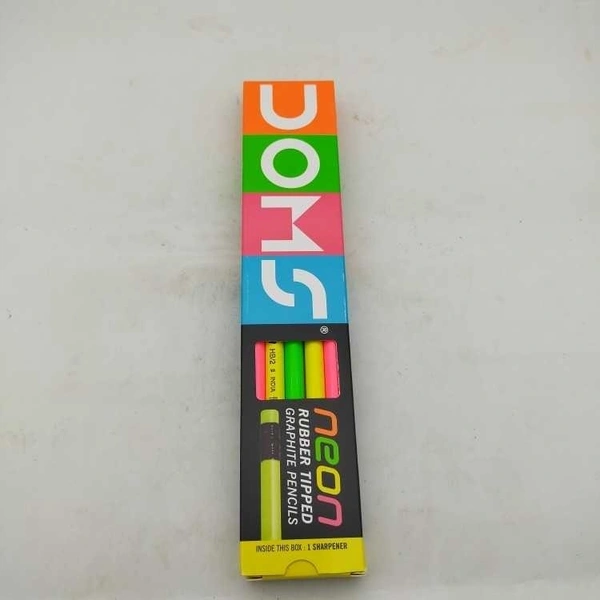 Doms Neon Rubber Tipped Graphite Pencil