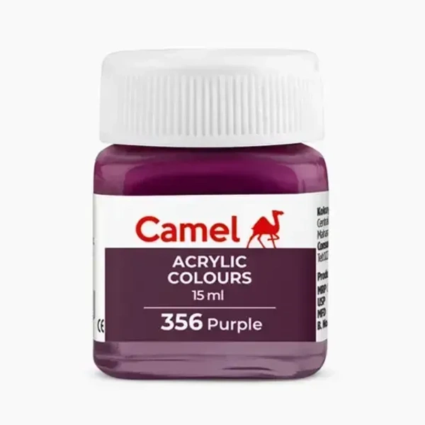 Camel Fabric Colour ( 356 Purple ) 15 ml 10 pieces