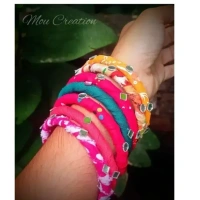 Bangles decorated with glass - 22,  24,  26
