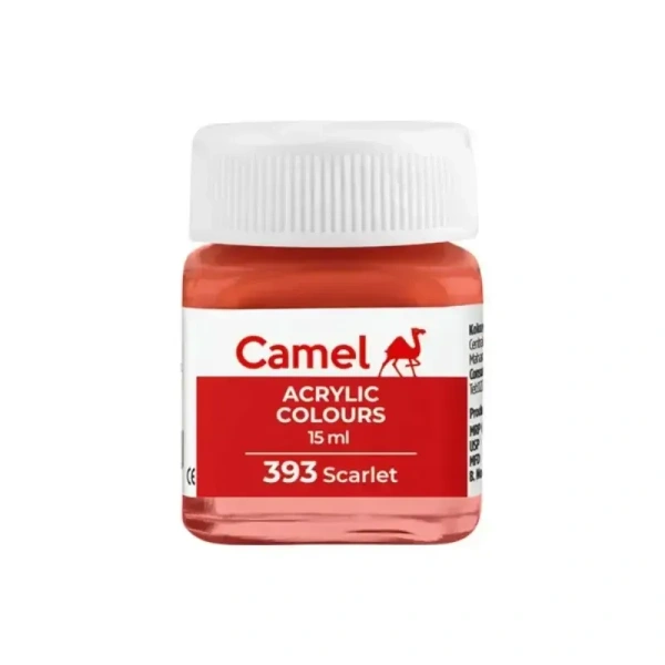 Camel Fabric Colour ( 393 Searlet ) 15 ml 10 pieces