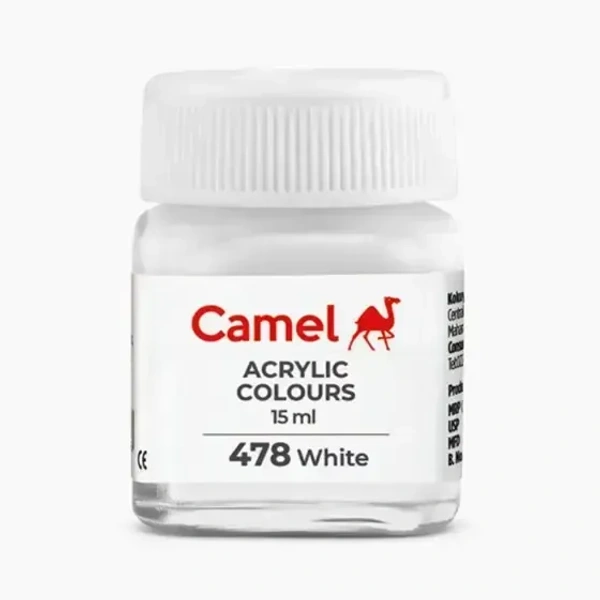 Camel Fabric Colour ( White )  15 ml  10 Pieces