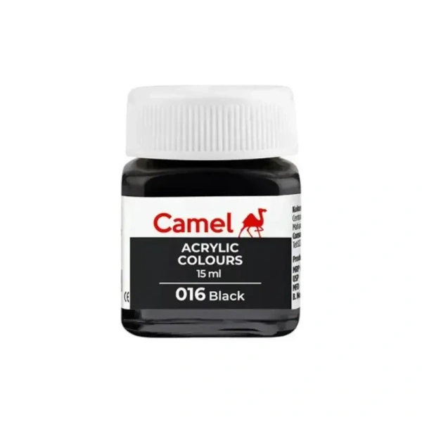 Camel Fabric Colour ( 016 Black) 15 ml 10 pieces