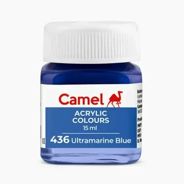 Camel Fabric Colour ( 436 Ultramarine Blue ) 15 ml 10 pieces