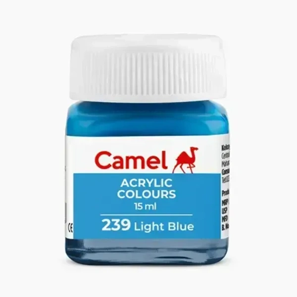 Camel Fabric Colour ( 239 Light Blue ) 15 ml 10 pieces