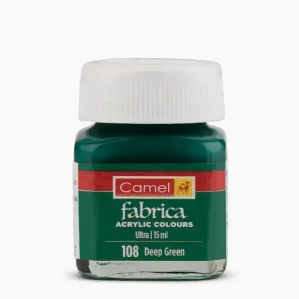 Camel Fabric Colour ( 108  Dark Green ) 15 ml 10 pieces