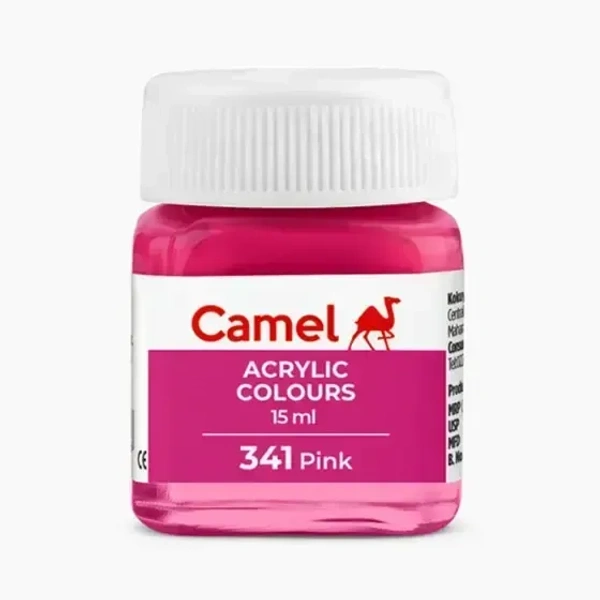 Camel Fabric Colour ( 341 Pink ) 15 ml 10 pieces