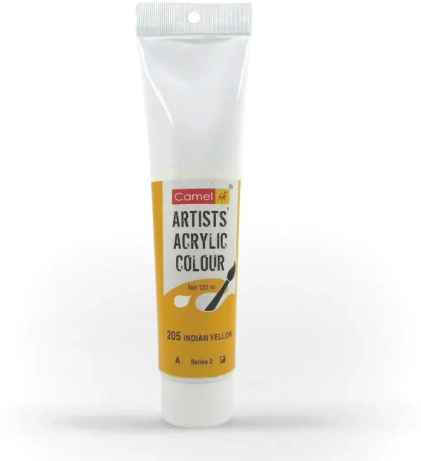 CAMEL Camel Kokuyo Artist Acrylic Colour Tubes 40ml Indian Yellow 205 (Set of 1, Indian Yellow)
