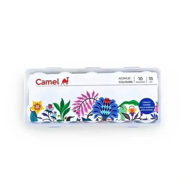 Camel Acrylic Ultra Colour – 12 Rich Shades (10ml each)