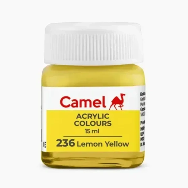 Camel Fabric Colour ( 236 Lemon Yellow ) 15 ml 10 pieces