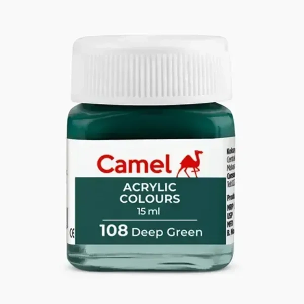 Camel Fabric Colour ( 108  Dark Green ) 15 ml 10 pieces