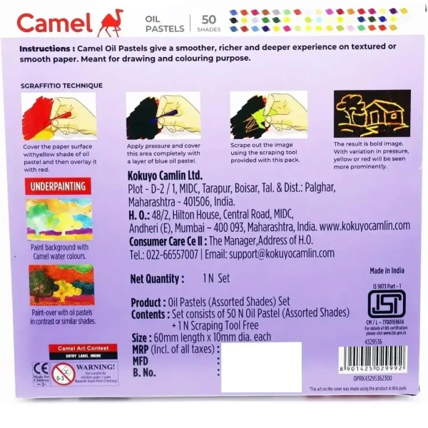 Camel Oil Pastels (50 Shades)