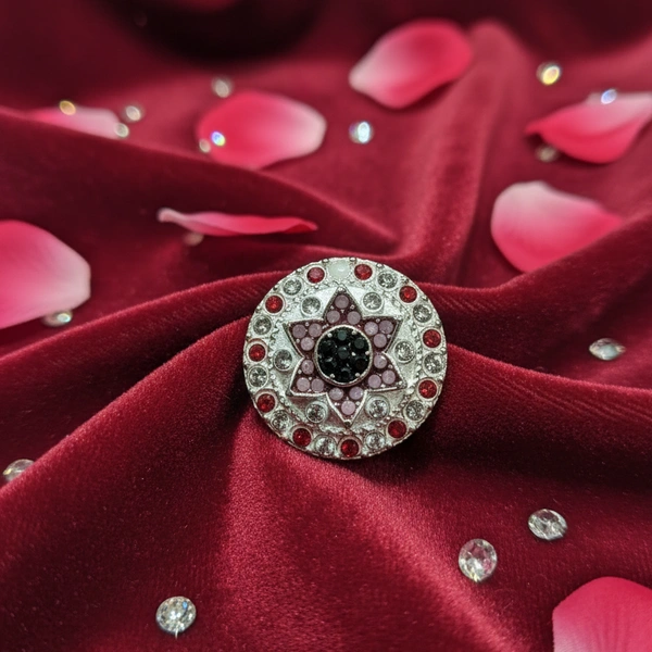 ROYAL RED-STAR SILVER BICHHIYA - Free Size, Silver-Red