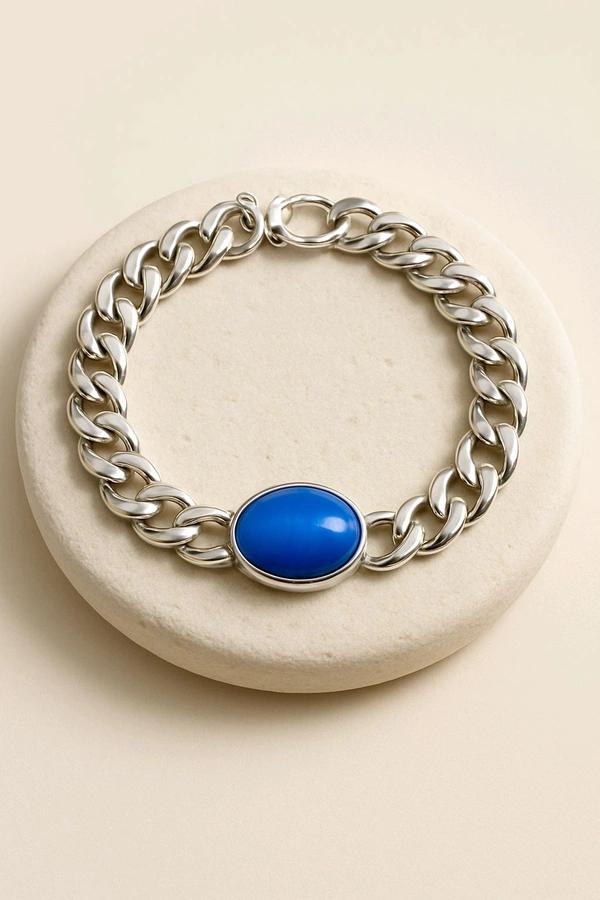  HEAVY SALMAN KHAN BRACELET  - Free Size, Silver