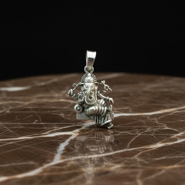 SPIRITIUAL GANESHA LOCKET - -, Silver