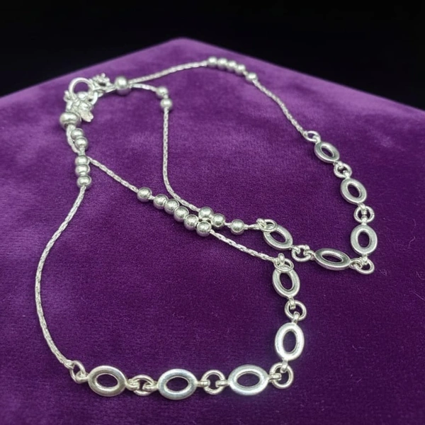 SIMPLE ADJUSTABLE SILVER PAYAL - Adjustable, Silver