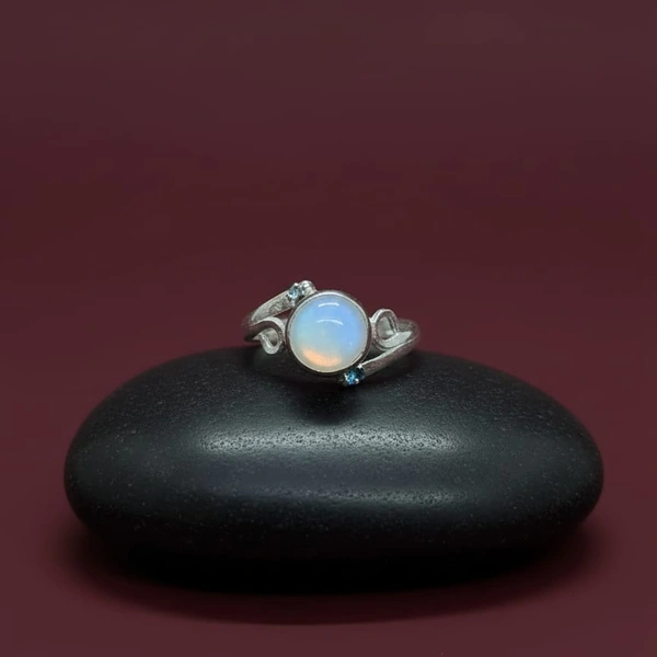 SACCHA MOTI RING - -, Silver