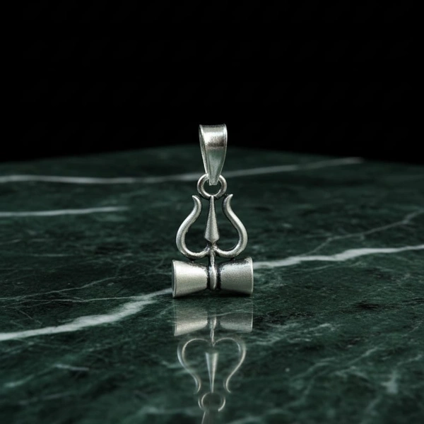 DIVINE TRISHUL LOCKET - -, Silver