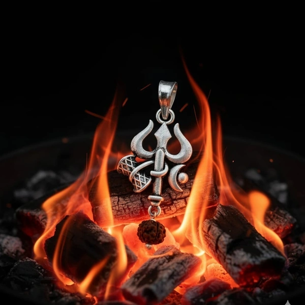 ELITE RUDRAKSH LOCKET - -, Silver