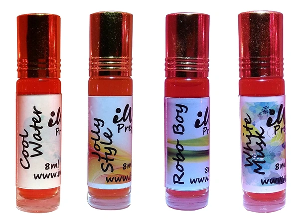 IWILL Attar Perfume set of 4 with velvet box