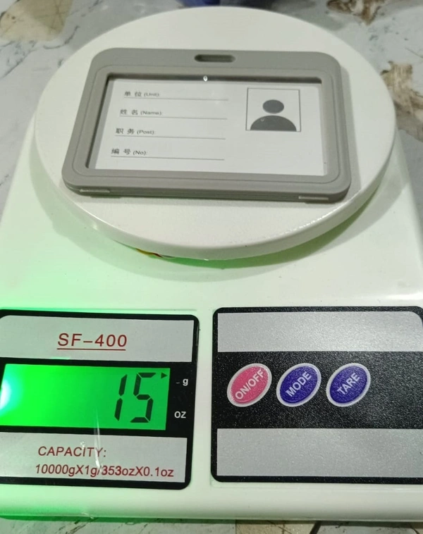 SLIDING ID CARD HOLDER GREY (SET OF 5)C-981H