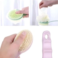 Bath Brush Bristles With Loofah