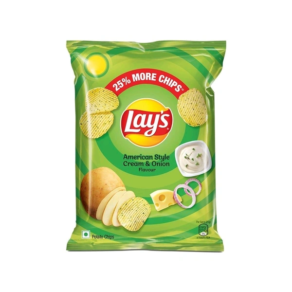 Lays Lay's American Style Cream & Onion Potato Chips - 48g, Chips