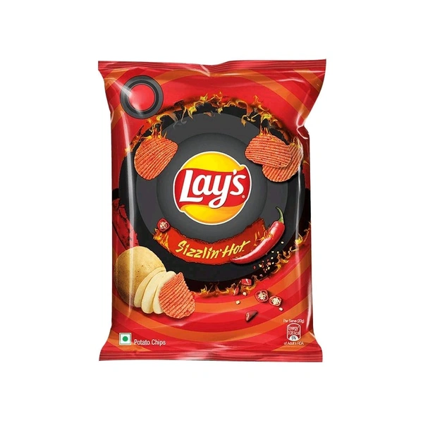 Lays Lay's Sizzling Hot Potato Chips - Pack of 3 - 3x48g, Chips