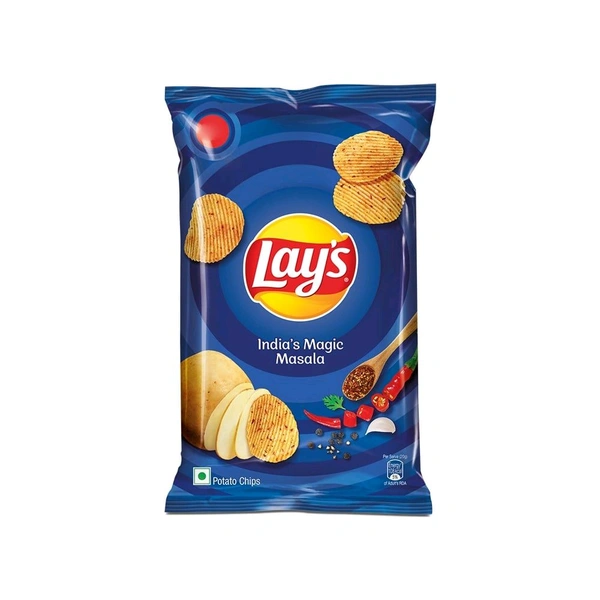 Lays Lay's India's Magic Masala Potato Chips (80 g) - Pack of 2 - Chips, 2x80g