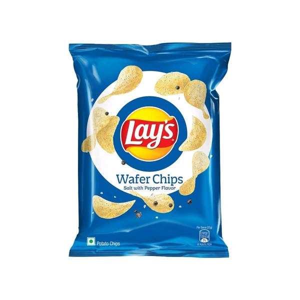 Lays Lay's Wafer Style - Salt with Pepper Potato Chips - 48 G, Chips