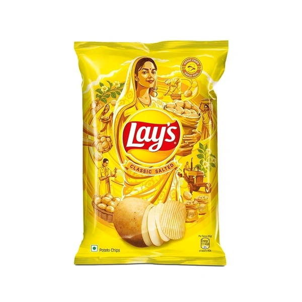 Lays Lay's Classic Salted Flavor Potato Chips - 82 g, Chips