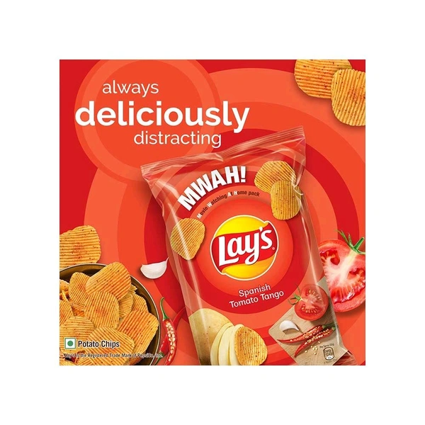 Lays Lay's Spanish Tomato Tango Potato Chips - 48g, Chips