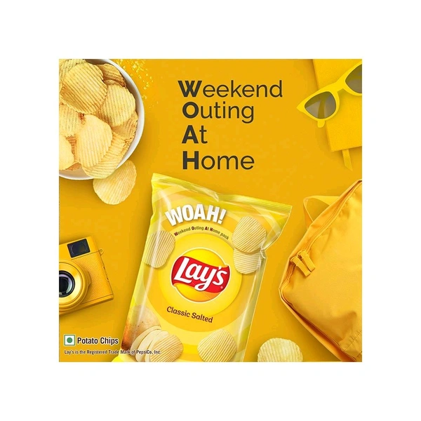 Lays Lay's Classic Salted Potato Chips - 67g, Chips
