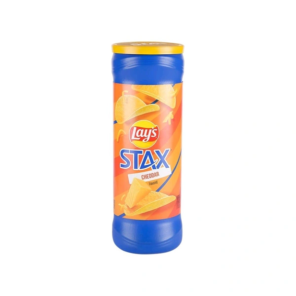 Lays Stax Lay's Stax Cheddar Cheese Potato Chips - 155.9g, Chips