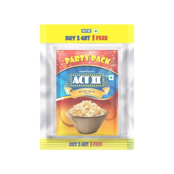 Act II Butter Popcorn - Instant - Buy 2 Get 1 Free - 3 x 150 g