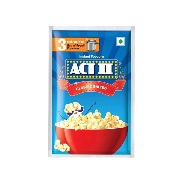 Act II Classic Salted Popcorn - Instant - 5 g Free - 30 g + 5 g