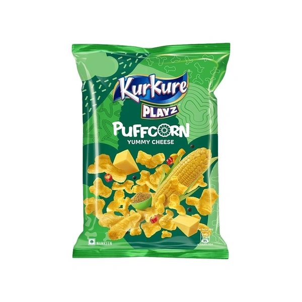 Kurkure Puffcorn Yummy Cheese Puffs - Pack of 3 - 3 x 52 g