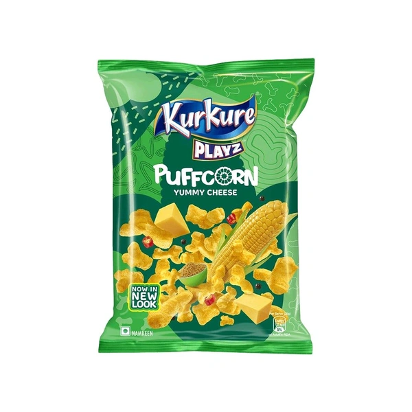 Kurkure Playz Puffcorn Yummy Cheese Puffs - Pack of 2 - 2 x 84 g