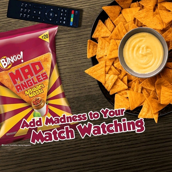 Bingo Mad Angles Achaari Masti Crisps - Pack of 2 - 2 x 60 g
