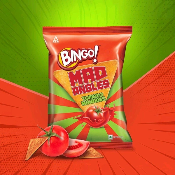 Bingo Mad Angles Tomato Madness Crisps - 60g