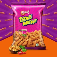 Bingo Tedhe Medhe Masala Tadka Crisps - Pack of 3 - 3 x 75 g