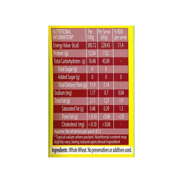 Ganesh Whole Wheat Chakki Atta - 5kg