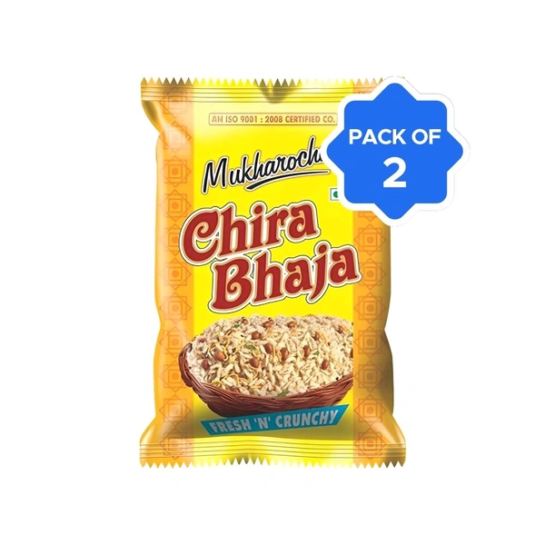 Mukharochak Chira Bhaja Mixture Namkeen - Pack of 2 - 2 x 200 g