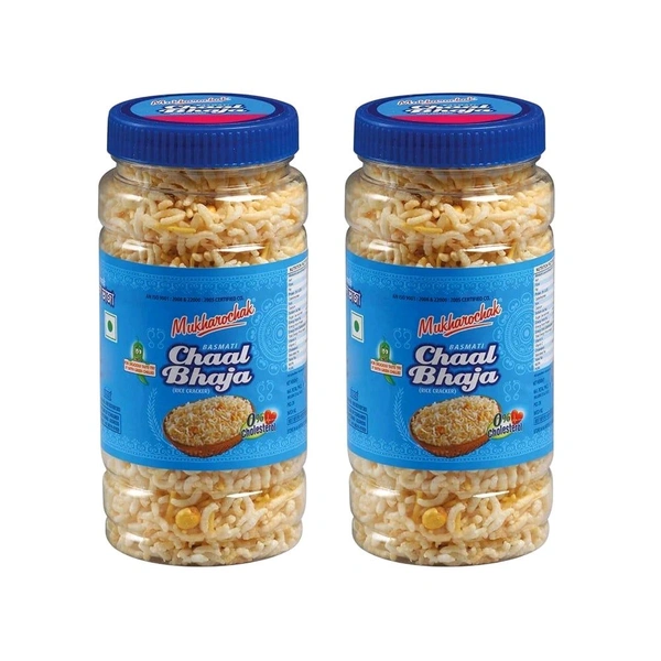 Mukharochak Chaal Bhaja Mixture Namkeen - Pack of 2 - 2 x 100 g